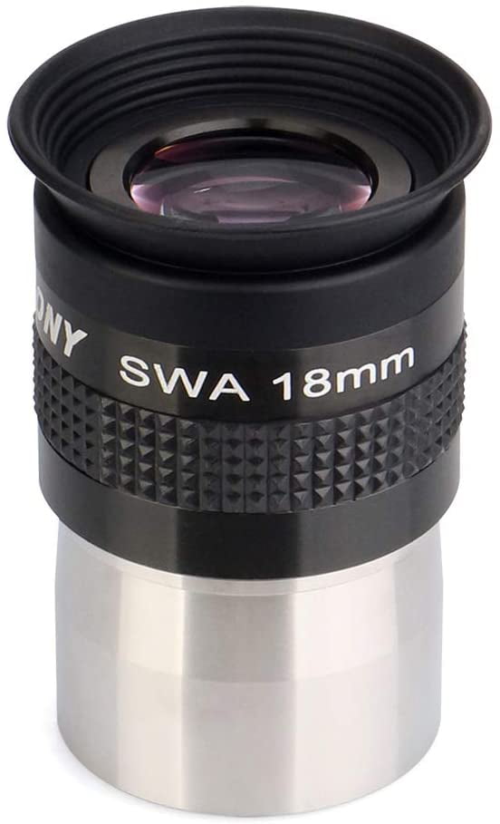 SVBONY 1.25 inches Ultra Wide Angle Eyepiece Lens 18MM Focal Length 72 Deg Multi Coated for Telescope 