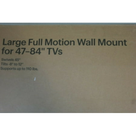 BestBuy essentials Full Motion TV Wall Mount for 47–84 TVs - Black (3B)