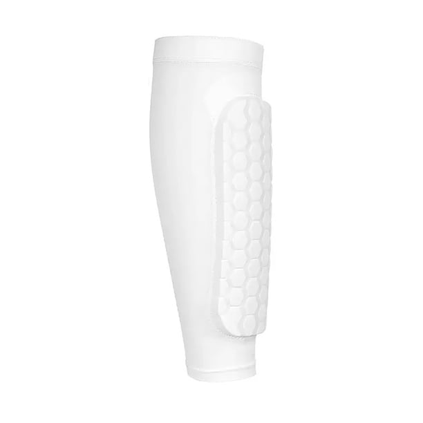 1 calcetín de espinilleras con almohadillas de panal para esquí, fútbol, espinilleras, antideslizante, elástico, de compresión, para pantorrillas, equipo de protección.