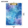 thumbnail image 2 of Starry Light Blue Sky Acrylic Clipboards A4 Standard Letter Size Clipboard 12.5" X 9" Clip Board for Students Teacher Office, 2 of 7