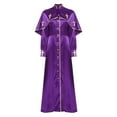 thumbnail image 1 of YiZYiF Robe de Clergé pour Femmes à Manches Longues, Boutons, Ligne A, Longue Robe Maxi, Robe de Ministre, Église, Chorale, Violet 4TG, 1 of 6