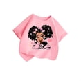 thumbnail image 2 of Zecgelong T-Shirt d'Été à Manches Courtes pour Filles, Col Rond, Imprimé Dessin Animé, Décontracté, Ample, Taille 2-4 Ans, 2 of 4