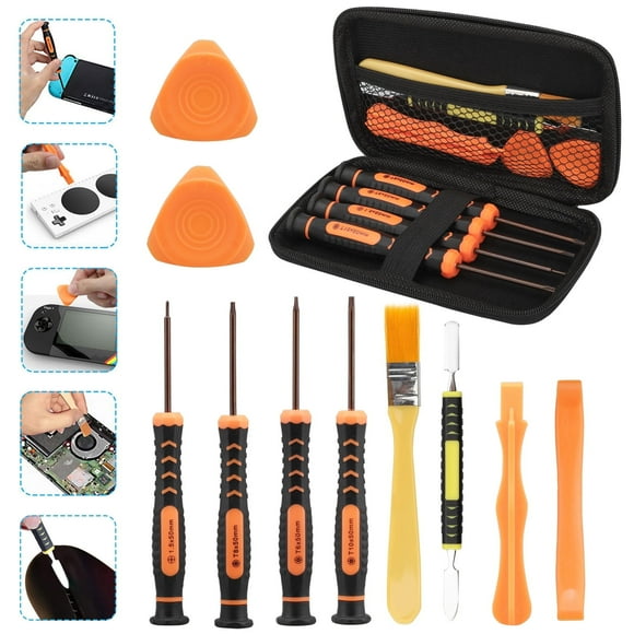 T6 T8 T10 Screwdriver Repair Tool Set Fit for Xbox One, Xbox 360, PS3, PS4, PS5 Controller, Cross Screwdriver, Security Torx Magnetic Screwdriver Kits with Pry Tools