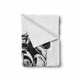 thumbnail image 2 of Motorcycle Soft Flannel Fleece Blanket, Cool and Talented Rider Wheelie Doing Stunt Urban Extreme Performances, Cozy Plush for Indoor and Outdoor Use, 70" x 90", Charcoal Grey White, by Ambesonne, 2 of 6