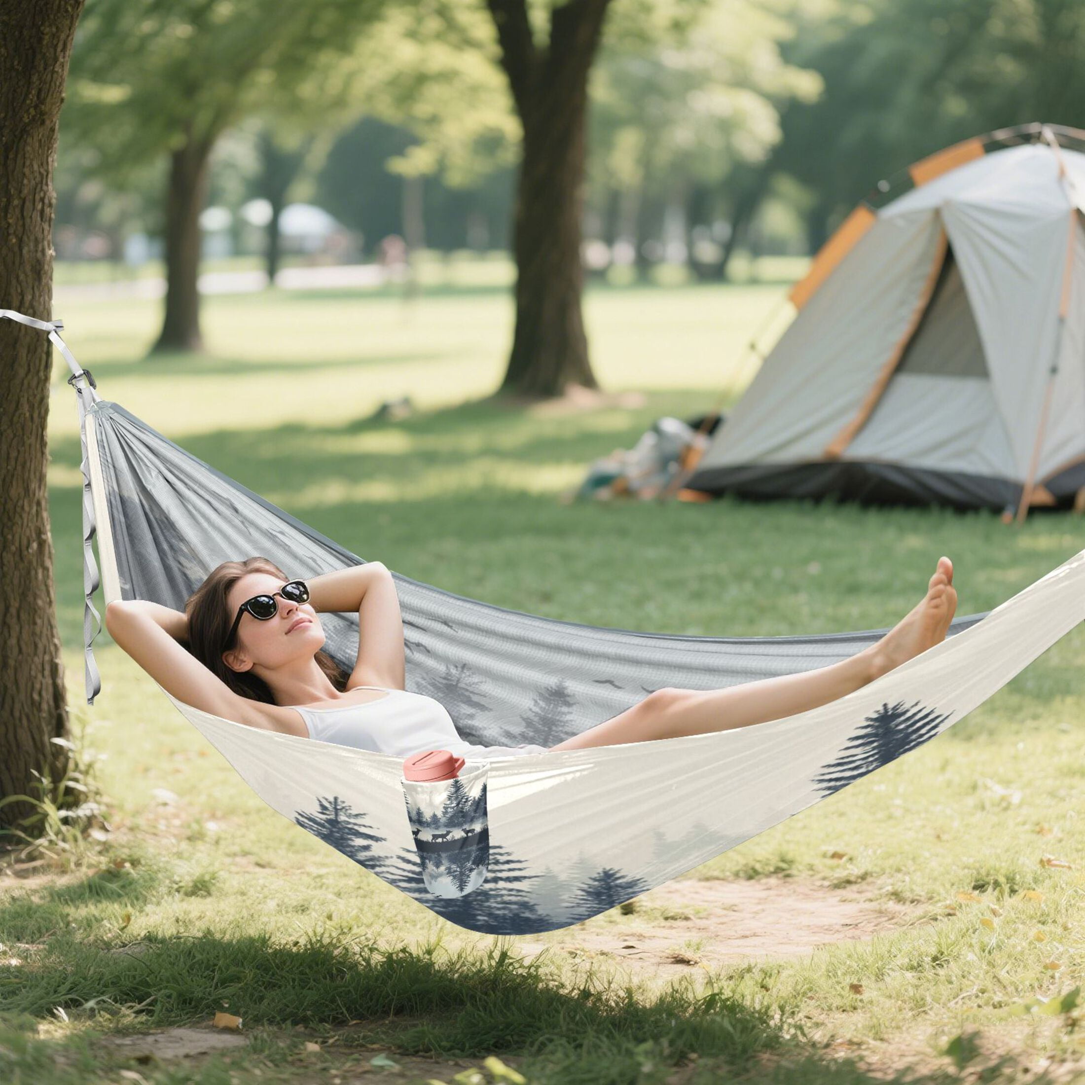 Hammock Camping Hammock Nylon Portable Hammock Travel Camping Hammock Forest Animals