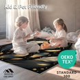 thumbnail image 4 of ODIKA 4'x6' Machine Washable Non-Slip Area Rug, Elegant Feather Motif with Luxurious Black Gold Artistic Design High Traffic Rug, Black, 73266, 4 of 5