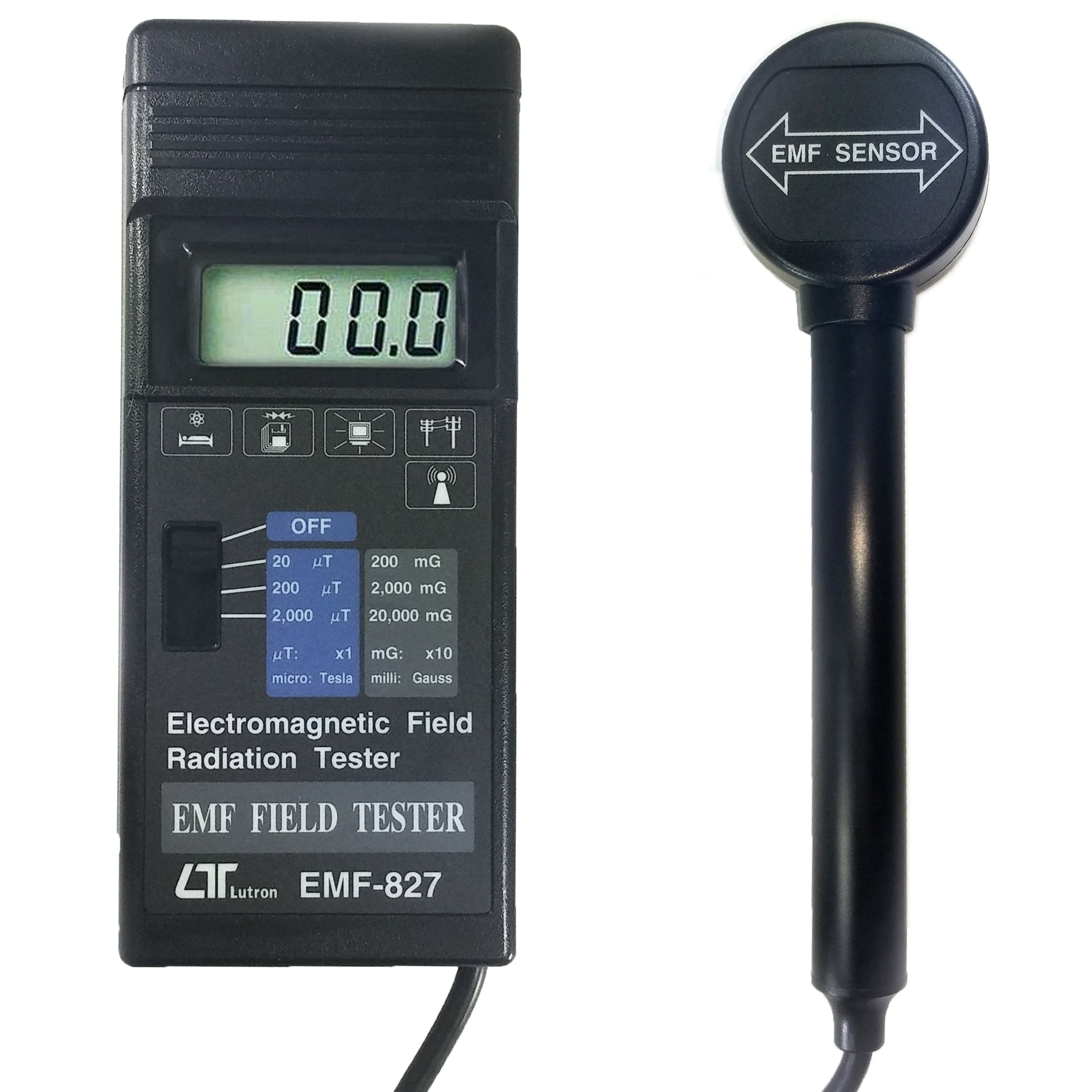 Handheld EMF Tester EMF827 with Separate Probe
