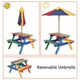 thumbnail image 6 of Costway 4 Seat Kids Picnic Table w/Umbrella Garden Yard Folding Children Bench Outdoor, 6 of 12