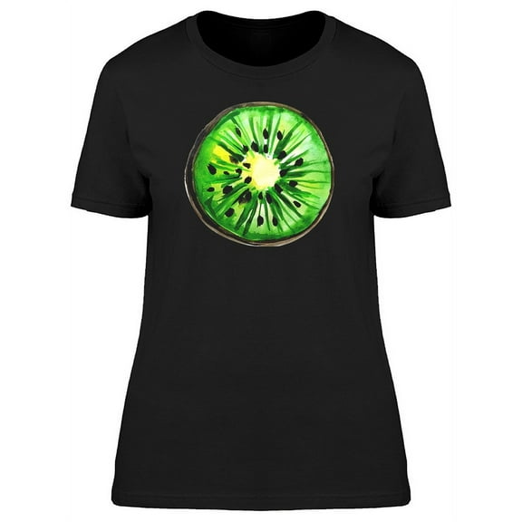Cool Watrecolor Kiwi Doodle T-Shirt Women -Image by Shutterstock, Female Large