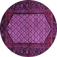 thumbnail image 1 of Ahgly Company Indoor Round Persian Purple Traditional Area Rugs, 8' Round, 1 of 4