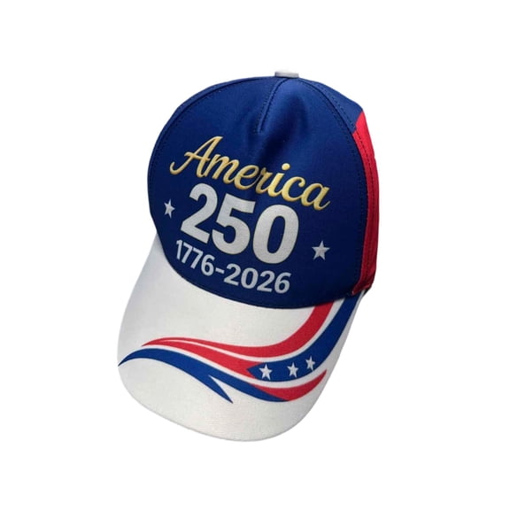 250 Anniversary USA Hat United States 250th Birthday Patriotic Baseball Cap with 3D Embroidered Stars Stripes Adjustable Fit for Men Women Perfect for 4th of July Events