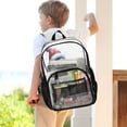 thumbnail image 7 of PVC Transparent Backpacks Clear Backpack for Travel and Outings Penguin Holding Candy Cane, 7 of 7