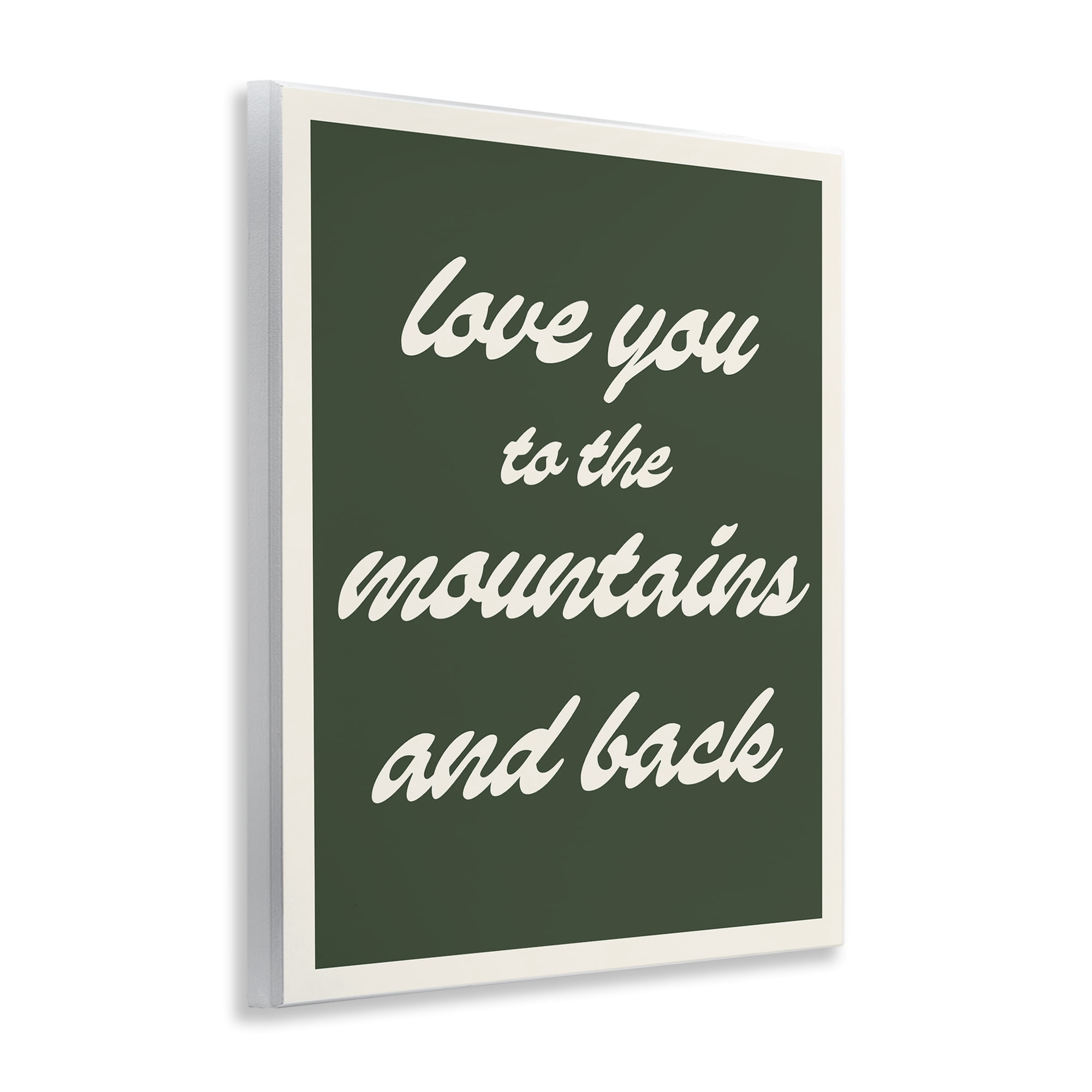 Stupell Industries Love Mountains & Back Text & Numbers Painting Unframed Art Print Wall Art, 11 x 14