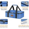 thumbnail image 3 of Insulated Casserole Carrier - Single Layer Design, Thermal Bag for Hot&Cold Food Transport, Fits 9x13 Casserole Dish, Leak-Proof, Durable Nylon, Zip Pockets,Navy Blue, 3 of 12
