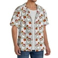 thumbnail image 2 of Honeii Christmas Santa Claus for Men's Short-Sleeved Button-Up Collared Shirt Featuring A Pocket, Perfect for Beach Vacations, And Travel Adventures.-Medium, 2 of 5