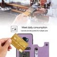 thumbnail image 4 of Design for Samsung Galaxy S9 Plus/S9+ Wallet Case,PU Leather Phone Cases with Screen Protector Card Holder,Stand Flip Shockproof Flip Protective Cover for S9plus Girls Women 6.2 inch Purple, 4 of 6