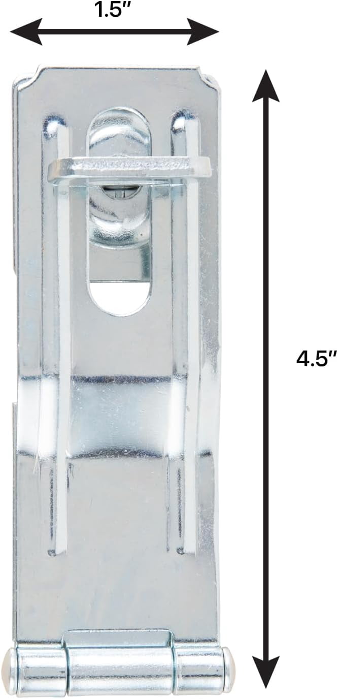 Heavy-duty rotating lock latch with rotating lock base - weatherproof, easy to install, includes installation hardware - for shed, storage cabinet, garage, refrigerator, etc. protection