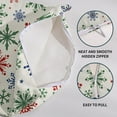 thumbnail image 6 of Christmas Snowflakes Pillow Covers 20x20 Set of 2 Red Green Blue Rustic Xmas Colored Holiday Decoration Print Outdoor Decorative Throw Pillows Farmhouse Winter Linen Cushion Case Sofa Couch Decor, 6 of 6