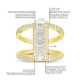 thumbnail image 2 of London Fine Jewelry 0.98 Carat Diamond Baguette Guard Ring, Women's Statement Rings, Cocktail Diamond Rings for Women on Solid 14K Gold (H Color, SI1-SI2 Clarity), 2 of 5