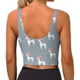thumbnail image 3 of Kdxio Cartoon Poodle Dog Print Workout Crop Tank Top for Women Racerback Yoga Tank Tops Athletic Sports Shirts Exercise Undershirts, 3 of 9