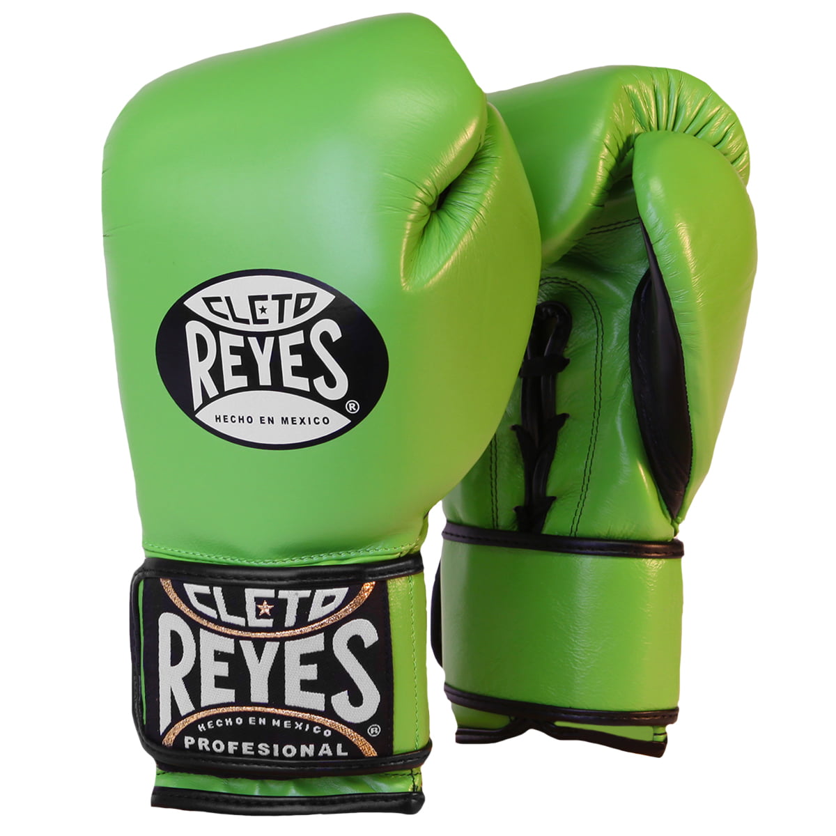 Citrus Green Cleto Reyes Lace Up Hook and Loop Hybrid Boxing Gloves 