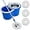 Blue, variant on Mop and Bucket Set, 360° Spin Mop and Bucket with Wringer Set and 3 Microfiber Mop Refills, Stainless Steel 61'' Extended Handle Spinning Mop Bucket System for Floor Cleaning