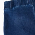 thumbnail image 3 of LIJCC Teen Girls Skinny Flared Jeans Solid Color Slim Fit Stretch Bell-Bottom Trousers Fashion Elastic High Waist Denim Pants(Dark Blue,14-15 Years), 3 of 8