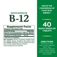 thumbnail image 5 of (2 pack) Nature's Bounty Vitamin B12 5000 mcg Tablets for Energy Metabolism, 40 Ct, 5 of 7