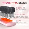 thumbnail image 3 of LMHF Ionic Hair Straightener Brush - Straightening Comb with 10M Negative Ions, 25s Heat-up, 16 Temps, Dual Voltage, LED Display | Ceramic Hot Comb Hair Brush Straightener for Women, Pink, 3 of 5