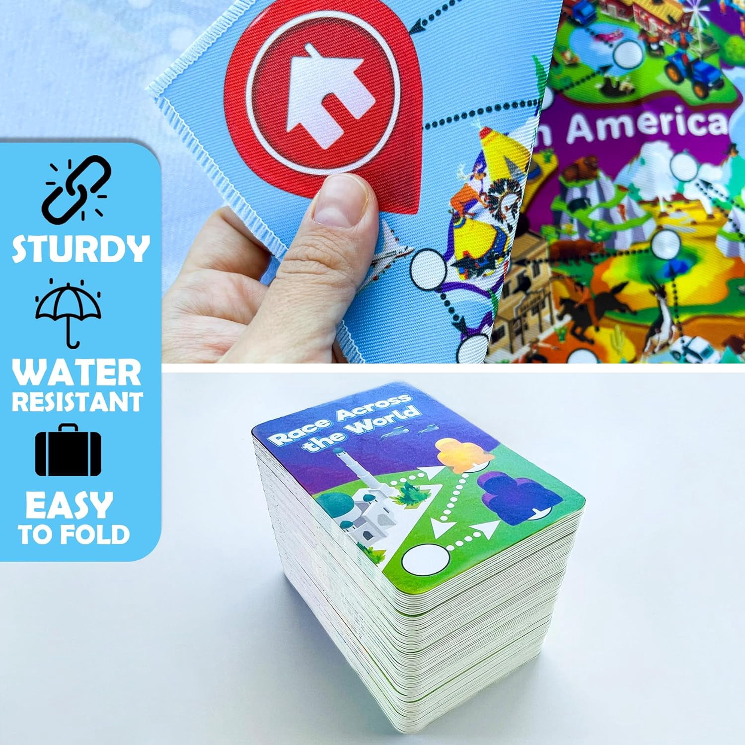 QUOKKA Geography Board Game for Kids 8-12 - World Learning Family Game for Teens and Adults - Play Indoor & Outdoor