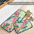thumbnail image 6 of Dreamtimes Flamingo Kitchen Rug, 2 PCS Decoration Non Skid Washable Soft Absorbent Anti Kitchen Floor Mats for Kitchen Office Laundry Room Bathroom (19"x27"+19"x47"), 6 of 6