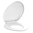 thumbnail image 1 of TROPOW Elongated Toilet Seat with Quick-Release and Quick-Attach, Plastic Toilet Seat with Soft Close, Never Loosen, Easy Install and Clean,White,Fits Most Elongated Toilets, 1 of 8