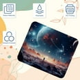 thumbnail image 3 of Galactic Space Printed Square Mouse Pad Desk Mat, Non-Slip Rubber Bottom Gaming Mouse Mat for Office, 8.3x9.8 Inch, 3 of 6