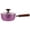 Purple, variant on Titanium Saucepan with Lid 7.09in Non-Stick Soup Pot Pure Titanium Pan Fast Even Heating Dual-Pour Spouts All Cooktops