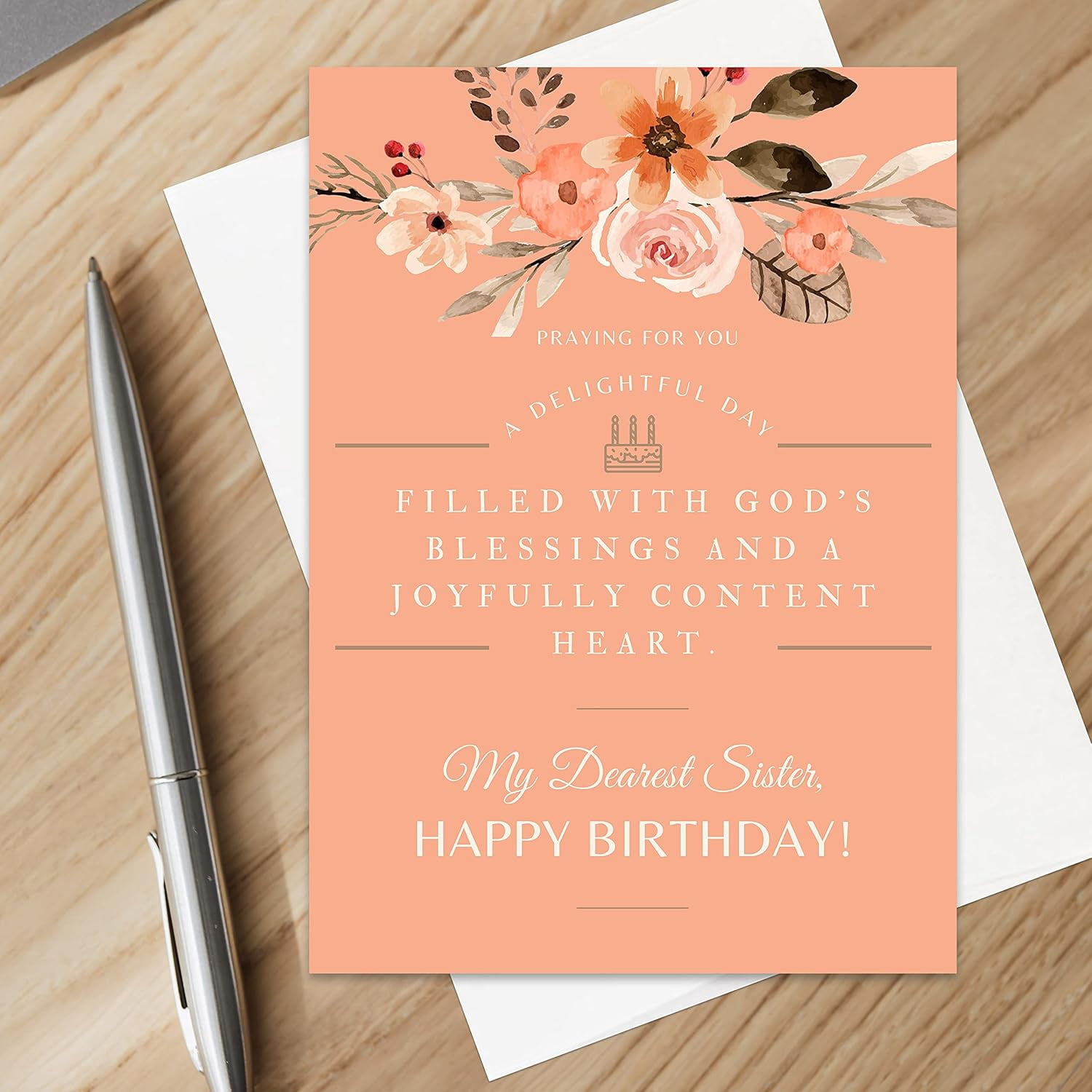 Christian Sister Birthday Card | Christian Birthday Card (Pack of 12)
