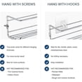 thumbnail image 4 of Metal Wall Mounted Spice Rack 2 Pcs Kitchen Shelf - Kitchen Spice Rack Easy To Install Kitchen Wall Mount Shelf, 4 of 5