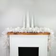 thumbnail image 2 of 9' x 14" Pre-Lit White Alaskan Pine Artificial Christmas Garland Warm White LED Lights, 2 of 7
