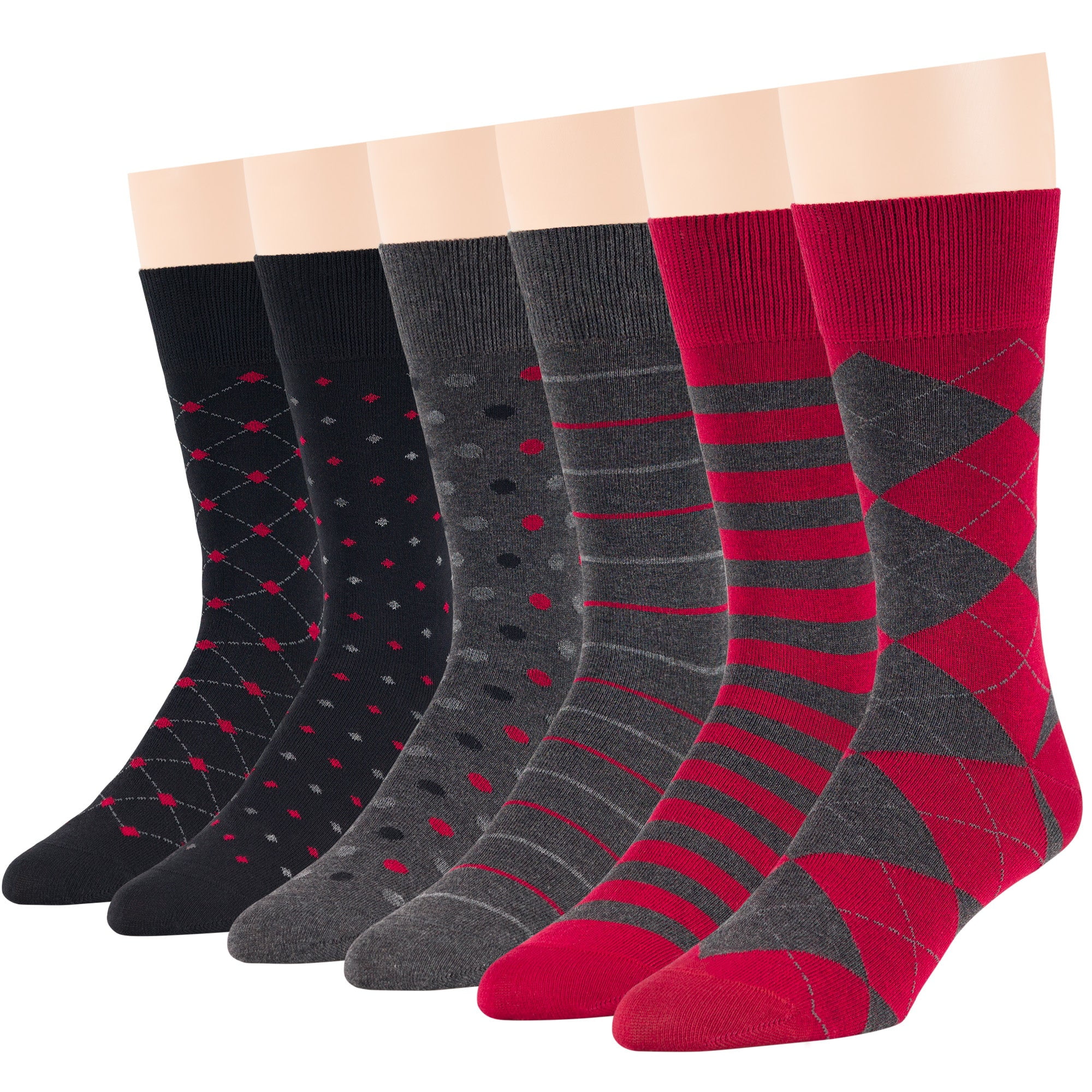 7Bigstars Kingdom Men's Dress Socks Cotton -6 pack- Novelty Casual ...