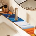 thumbnail image 2 of Yayeee Faucet Mat for Kitchen Sink 14.7" Diatomite Long Splash Guard Pad, Orange Abstract Wavy, 2 of 7