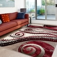 thumbnail image 3 of MDA Rug Imports Rhodes Collection Abstract Swirl Area Rug Purple 3'5'' X 5'5'' 4' x 6' Living Room,Bedroom,Dining Room Rectangle, 3 of 5