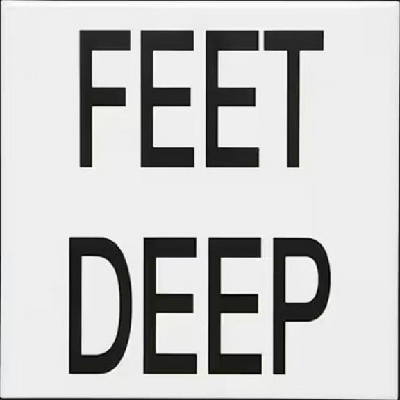 Inlays C611530 6 in. Smooth Ceramic Feet Deep Tile with 2 in. Letters Message