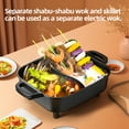 thumbnail image 6 of Aoran 2 in 1 Electric Grill and Hot Pot, 2200W Smokeless BBQ Grill with Separate Dual Temp Control, Teppanyaki Grill Pot Hot Pot Grill with Non-Stick for 1-8 People, 6 of 11