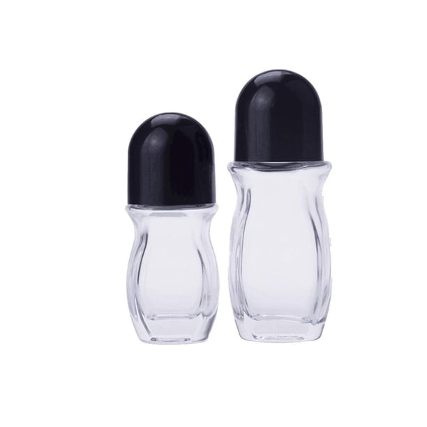 Botella de cristal con rodillo y masajeador de acero inoxidable. Dispensador de aceite portátil para mezclas de aromaterapia y cuidado personal. Diseño a prueba de fugas. Recargable
