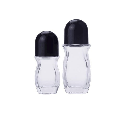 Glass Roll On Bottle With Stainless Steel Massage Portable Oil Dispenser For Aromatherapy Blends and Personal Care Leak Proof Design Refillable