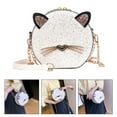 thumbnail image 6 of Raindrops Fashion Cartoon Cat Cross Body Shoulder Bag with Chain Adjustable Straps for Women White, 6 of 8
