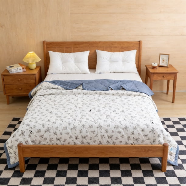 Manta refrescante para colchas de verano para cama o viajes - Colcha ligera y transpirable de poliéster AC con estampados florales, 39x59 pulgadas