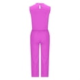 thumbnail image 4 of Turilly Women's Plus Size Clothes Clearance Women's Round Neck Sleeveless Shorts Top Widened Leg Pants Long Pants Se, 4 of 6