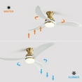 thumbnail image 2 of Sofucor 52" Smart Ceiling Fan with Light and Remote & Phone APP Control,for Kitchen,Living Room,Patio, 2 of 10