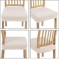 thumbnail image 4 of smiry Seat Covers for Dining Room Chairs Stretch Jacquard Dining Room Chair Seat Covers Set of 6coffee, 4 of 5