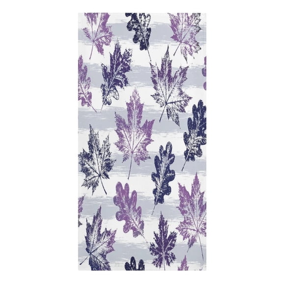 RKSupls Purple Autumn Leaf Pattern Microfiber Beach Towel Absorbent Compact Towels for Swimming Pool Beach Travel Things for Vacation Essentials Adult Gift,61.4×30.3Inch